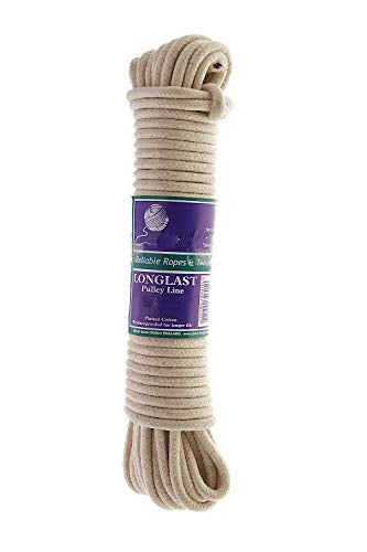 Waxed cotton sash cord fitted to a wooden sash window