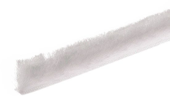 Draught seal brush with twin/single fin